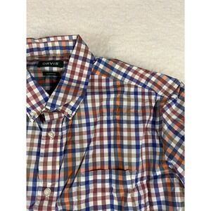 Orvis Mens XXL Active Fit Nonstop Twill‎ Plaid Button Down Shirt Long Sleeve